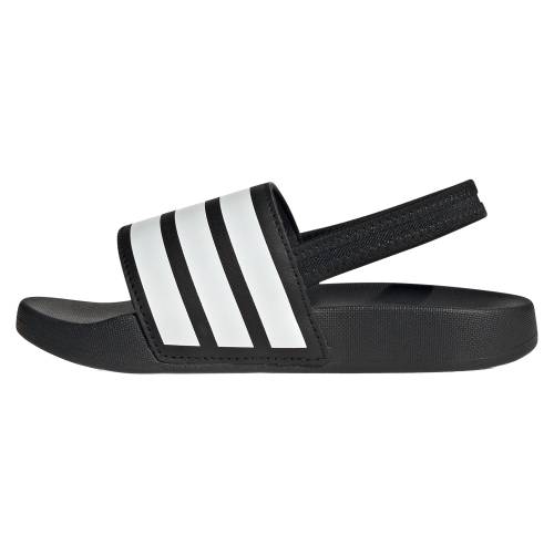 アディダス アディレッタ 黒色 ブラック 白色 ホワイト コア \"CORE BLACK\" ジュニア キッズ ADIDAS ADILETTE ESTRAP SLIDES GS BLACK / CLOUD WHITE CORE JR5328 ベビー マタニティ スニーカー