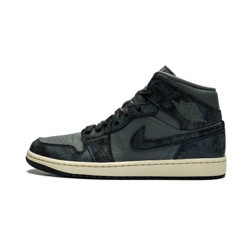 ナイキ ジョーダン ミッド \"DISTRESSED GREY\"" スニーカー レディース JORDAN AIR 1 MID WMNS SMOKE FJ3448 001 /"
