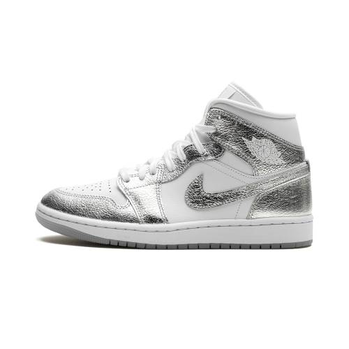 ナイキ ジョーダン ミッド エアジョーダン \"METALLIC SILVER\"" スニーカー レディース JORDAN AIR 1 MID SE WMNS FN5031 100 /"