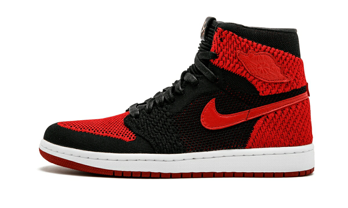 ナイキ ジョーダン 御機嫌 飛球編み物 エアジョーダン \"BANNED\"" スニーカー メンズ JORDAN AIR 1 RETRO HIGH FLYKNIT 919704 001 /"