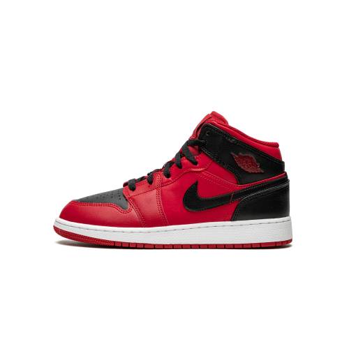 ナイキ ジョーダン ミッド エアジョーダン \"REVERSE BRED\"" 御坊っちゃん キッズ JORDAN AIR 1 MID GS 554725 660 / もの言う花 マタニティ スニーカー"