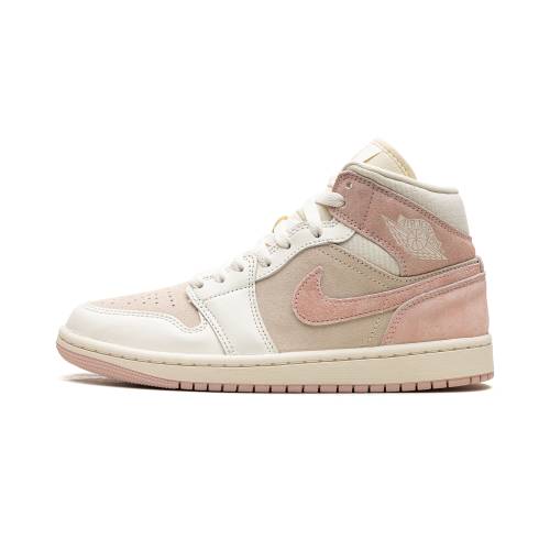 ナイキ ジョーダン ミッド 先祖伝承 エアジョーダン \"COCONUT PINK\"" スニーカー レディース JORDAN AIR 1 MID SE WMNS MILK / LEGEND FQ1926 161"
