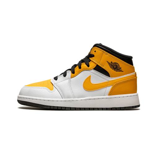 ナイキ ジョーダン ミッド \"WHITE GOLD\"" 御坊っちゃん キッズ JORDAN 1 MID GS / UNIVERSITY 554725 170 もの言う花 マタニティ スニーカー"