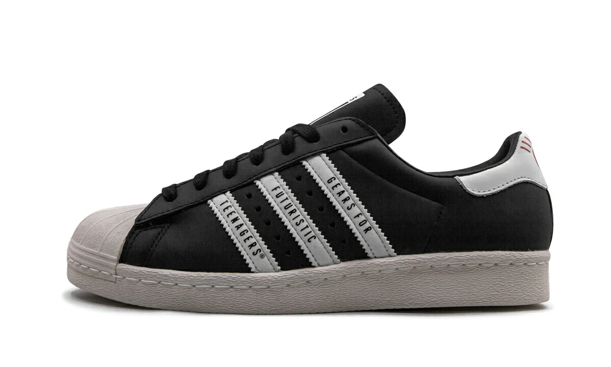 アディダス はやりっ児 \"BLACK\"" スニーカー メンズ ADIDAS SUPER STAR 80S HUMAN MADE FY0729 /"