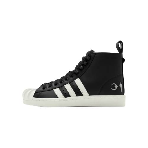 アディダス はやりっ児 ブーツ 野球クラブ 黒いこと 黒いこと \"THUG WHITE\"" スニーカー メンズ ADIDAS SUPERSTAR BOOT CLUB - BLACK / JP6519"