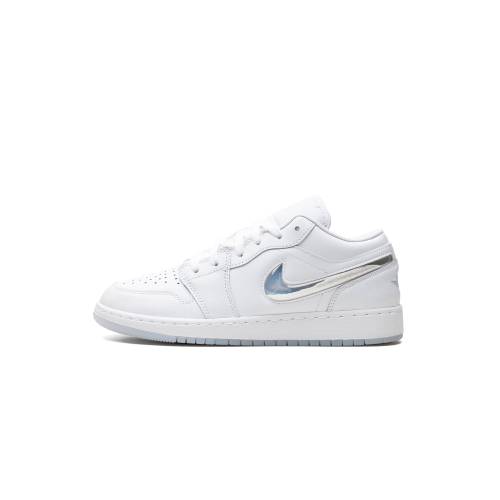 ナイキ ジョーダン エアジョーダン "GLITTER SWOOSH" ジュニア キッズ JORDAN AIR 1 LOW GS FQ9112 100 / ベビー マタニティ スニーカー|スニケス