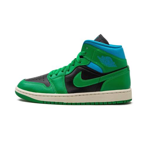 ナイキ ジョーダン ミッド 緑 緑であること \"LUCKY AQUATONE\"" スニーカー レディース JORDAN AIR 1 MID WMNS GREEN BQ6472 033 /"
