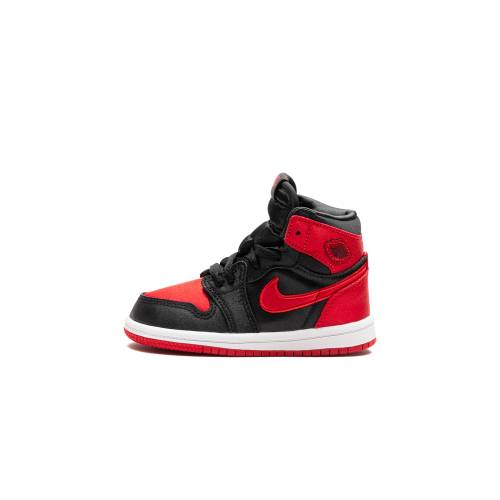 ナイキ ジョーダン ご機嫌 \"SATIN BRED\"" もの言う花 JORDAN 1 RETRO HIGH OG TD FD5305 061 / キッズ マタニティ スニーカー"