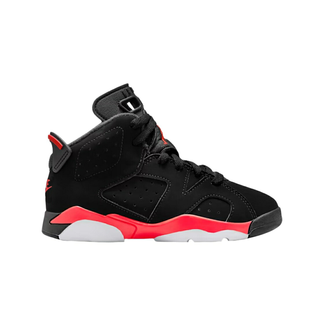 ナイキ ジョーダン 黒色 ブラック クリムゾン ジュニア キッズ JORDAN (PS) 6 RETRO INFRARED SALESMAN BLACK AND LIGHT CRIMSON / BLACK LIGHT CRIMSON ベビー マタニティ スニーカー｜スニケス