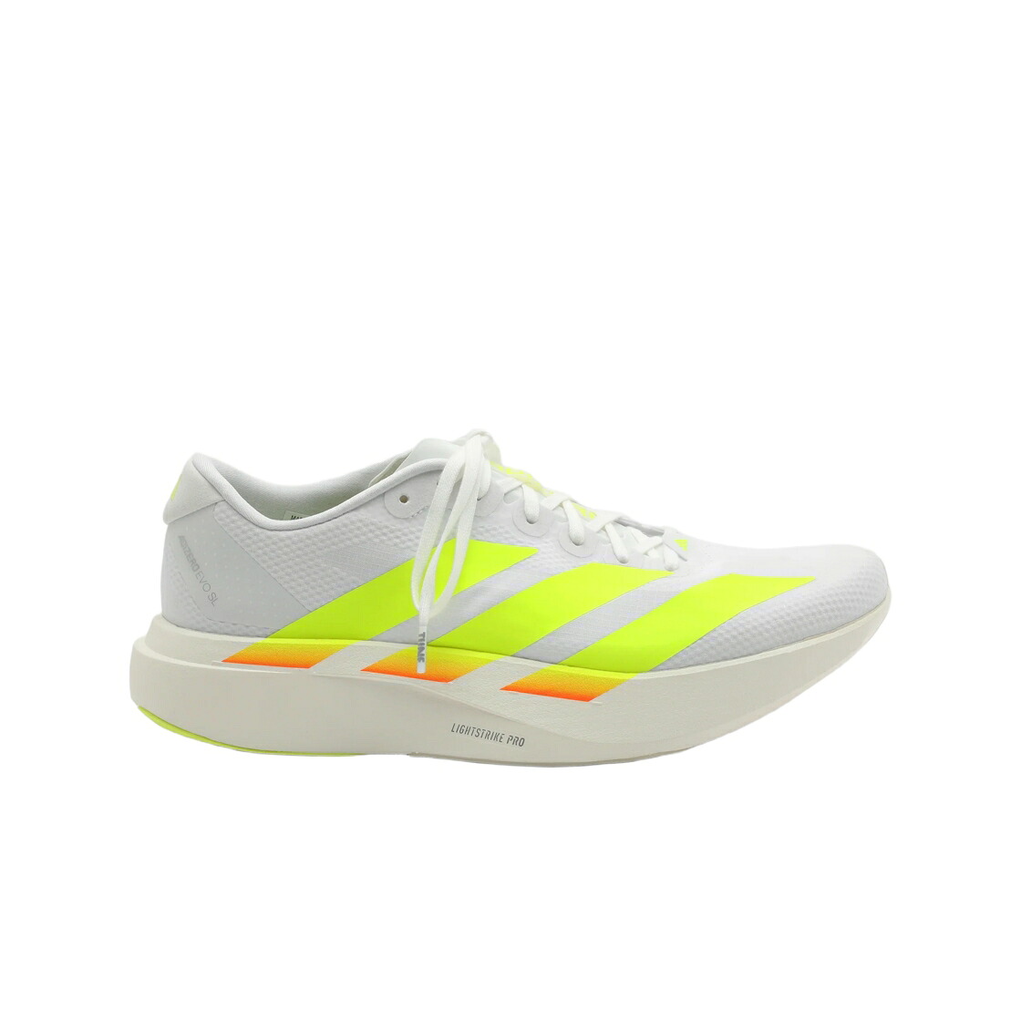 アディダス アディゼロ ウーブン 白いこと 白いこと 黄味がかった 黄色 スニーカー メンズ ADIDAS X TUNE ADIZERO EVO SL WOVEN FOOTWEAR WHITE SEMI SOLAR YELLOW / FOOTWEAR WHITE SEMI SOLAR YELLOW