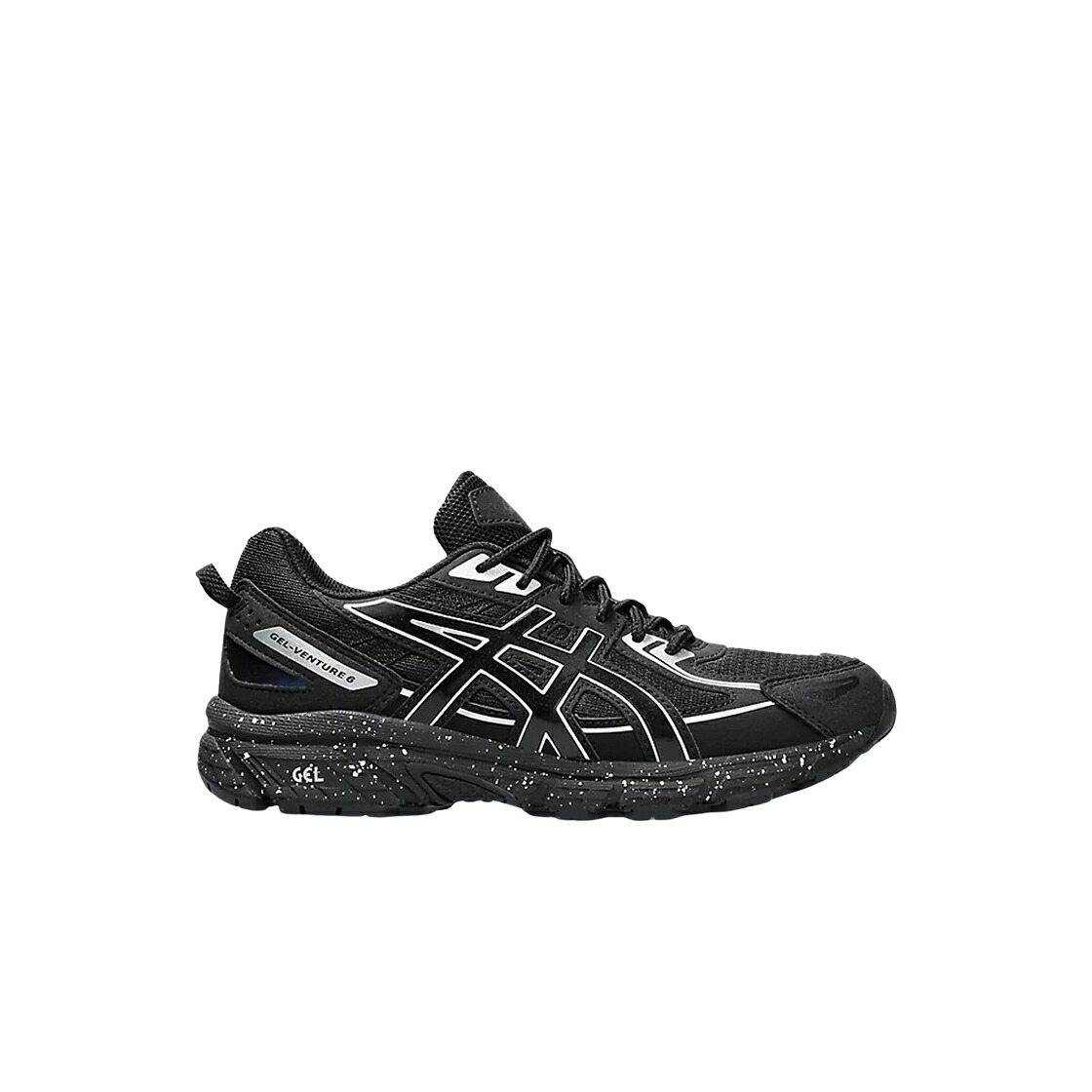 アシックス 黒いこと 黒いこと 純一無雑 しろがね色 しろがね色 お坊っちゃん キッズ ASICS (GS) GEL-VENTURE 6 BLACK PURE SILVER / BLACK PURE SILVER もの言う花 マタニティ スニーカー