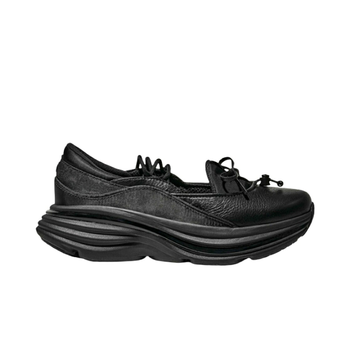 黒色 ブラック スニーカー レディース HOKA (W) BONDI MARY JANE BLACK /