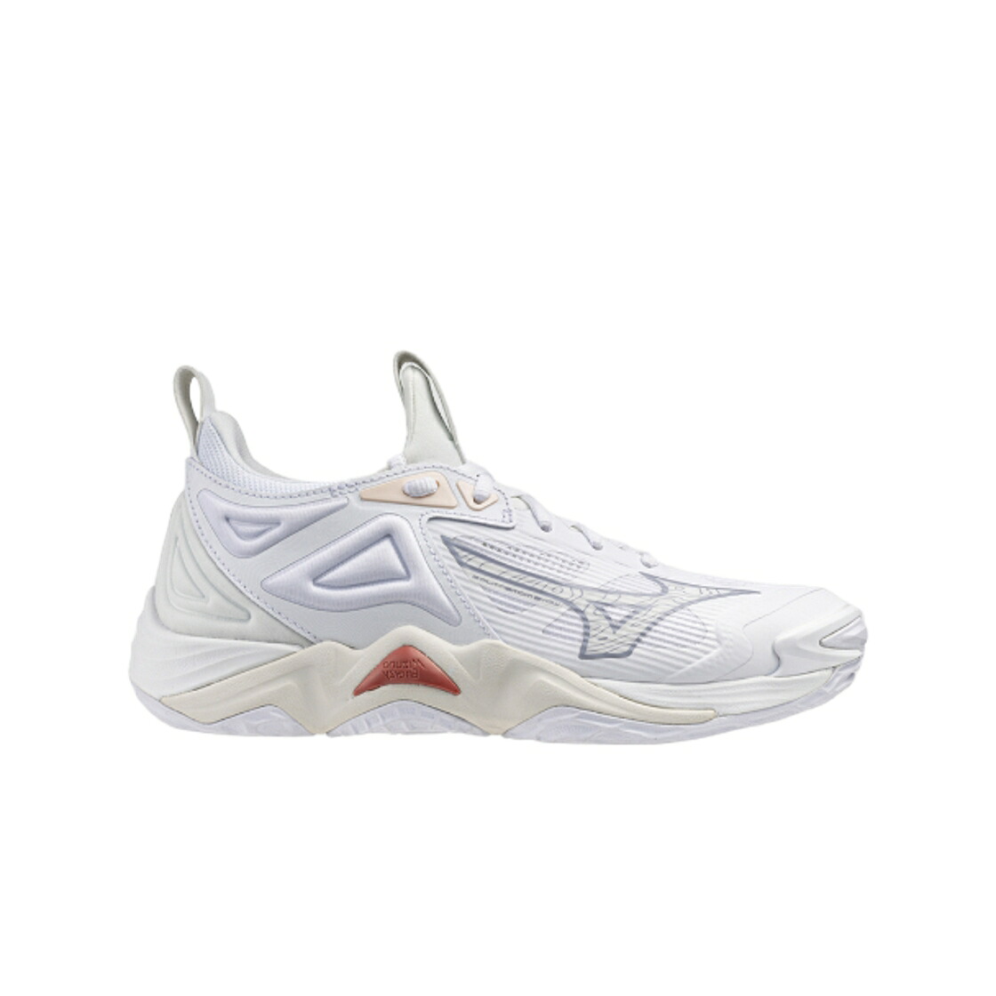 ミズノ ウェーブ ウェイブ 白色 ホワイト ピンク スニーカー レディース MIZUNO (W) WAVE MOMENTUM 3 WHITE ALEUTIAN / WHITE ALEUTIAN CLOUD PINK
