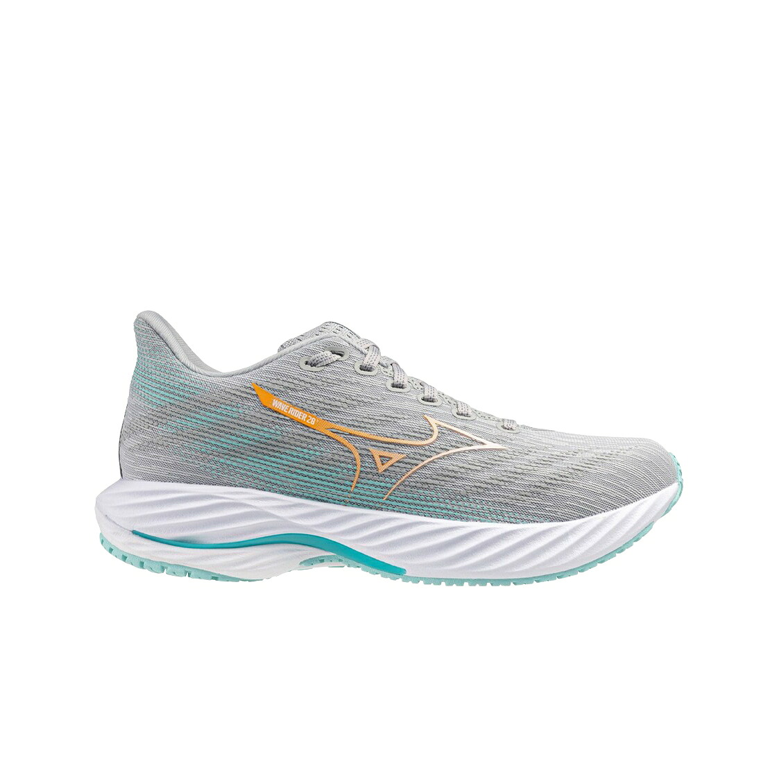 ミズノ 縮くれる ウェイブ 白いこと 白いこと 青み 青色 スニーカー レディース MIZUNO (W) WAVE RIDER 28 SW HARBOR MIST WHITE / HARBOR MIST WHITE ARUBA BLUE