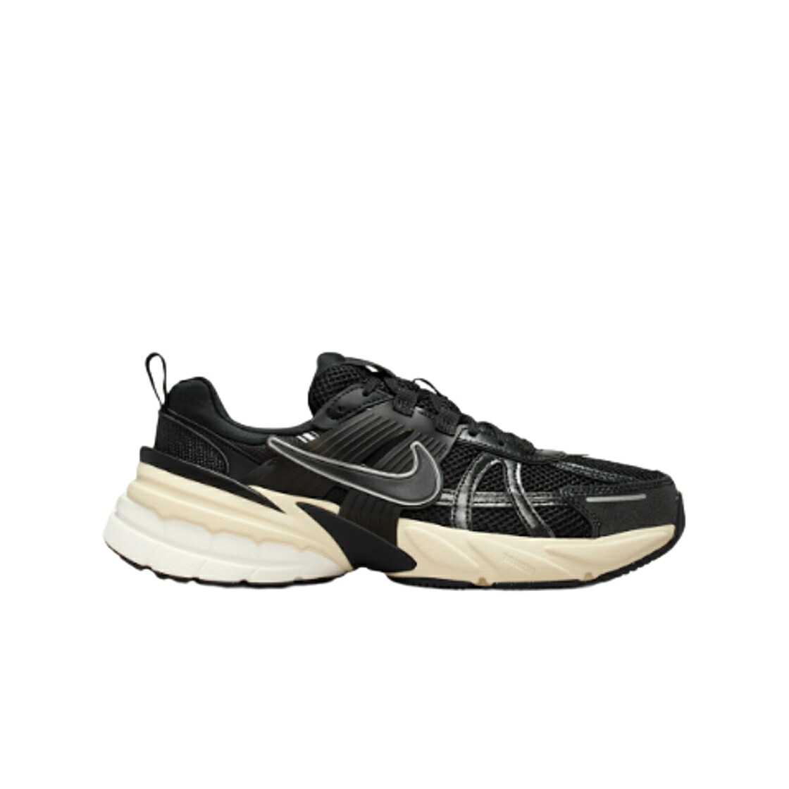 ナイキ 幽客 黒いこと 黒いこと しろがね色 しろがね色 スニーカー レディース NIKE (W) V2K RUN BLACK METALLIC SILVER / BLACK METALLIC SILVER MUSLIN