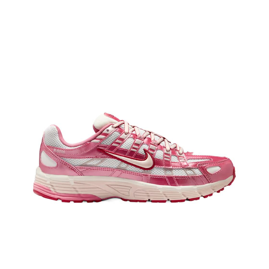 ナイキ 白いこと 白いこと 野球クラブ クリムゾン スニーカー レディース NIKE (W) P-6000 SUMMIT WHITE PEONY / SUMMIT WHITE PEONY TEAM CRIMSON