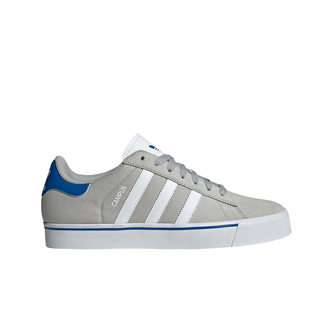 アディダス キャンパス 灰色 グレー 白色 ホワイト ブルーバード スニーカー メンズ ADIDAS CAMPUS VULC GREY TWO CLOUD WHITE / GREY TWO CLOUD WHITE BLUEBIRD｜スニケス