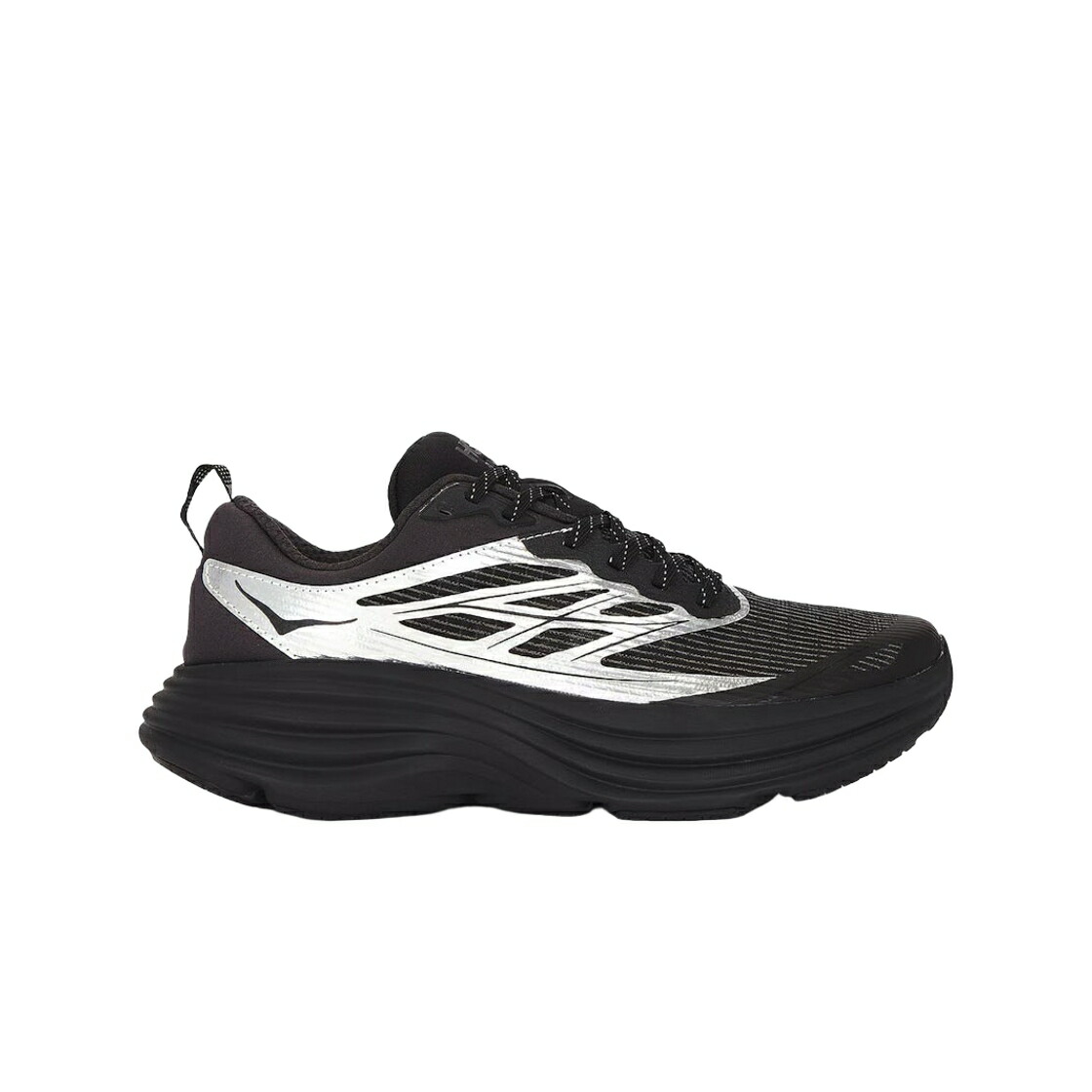 しろがね色 しろがね色 黒いこと 黒いこと スニーカー メンズ HOKA BONDI 8 TS CAGED SILVER BLACK / SILVER BLACK