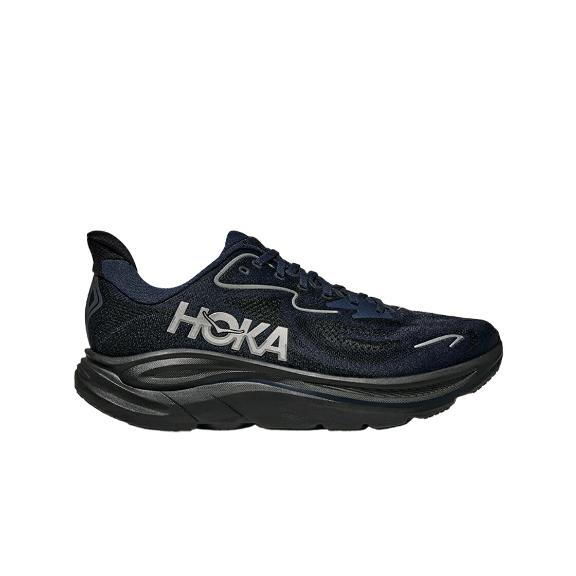紺色 米国海軍 黒いこと 黒いこと スニーカー メンズ HOKA CLIFTON 10 VARSITY NAVY BLACK / VARSITY NAVY BLACK 靴-スニーカー-メンズ靴