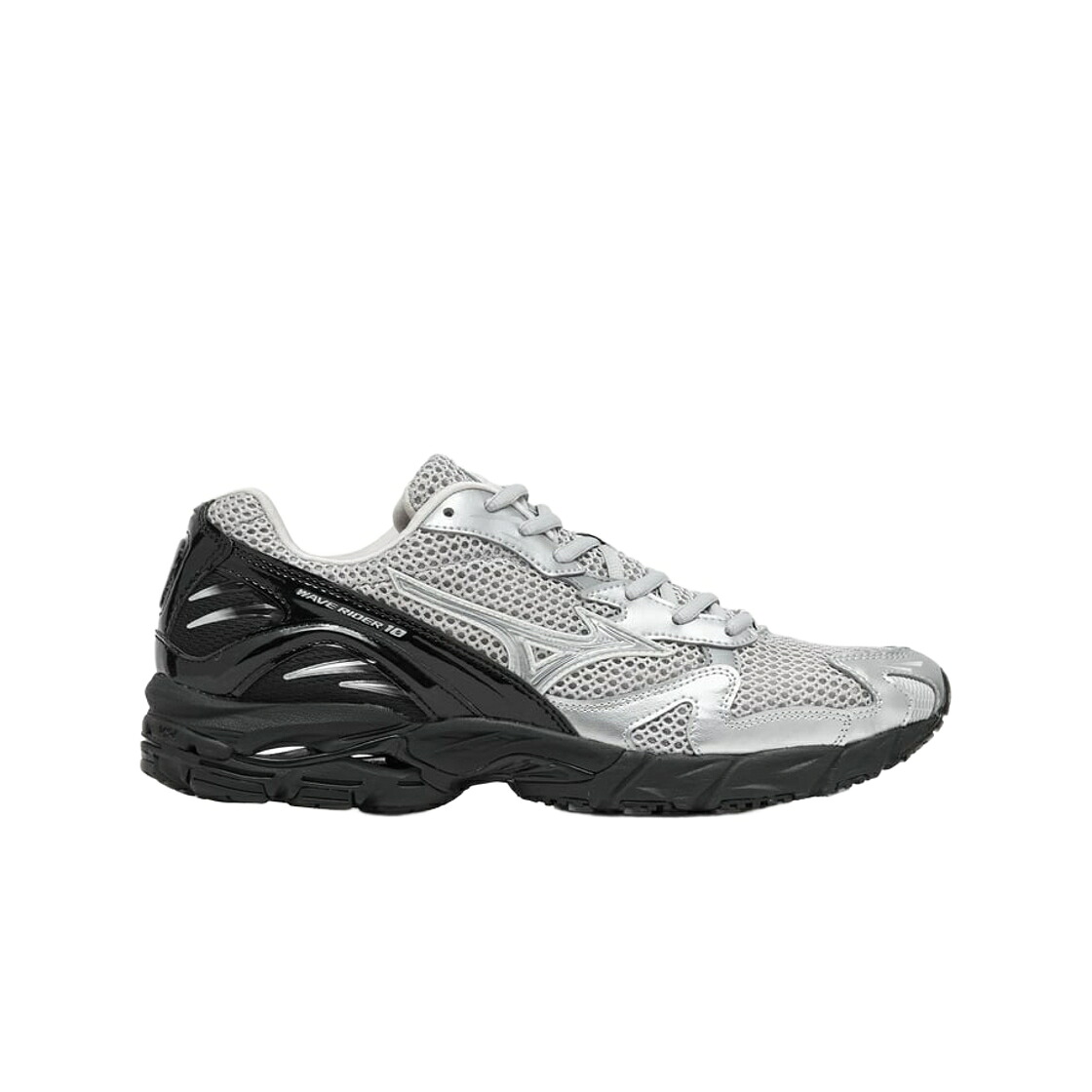 ミズノ 縮くれる ウェイブ 薄墨色 薄墨色 しろがね色 しろがね色 スニーカー メンズ MIZUNO WAVE RIDER 10 GREY SILVER / GREY SILVER