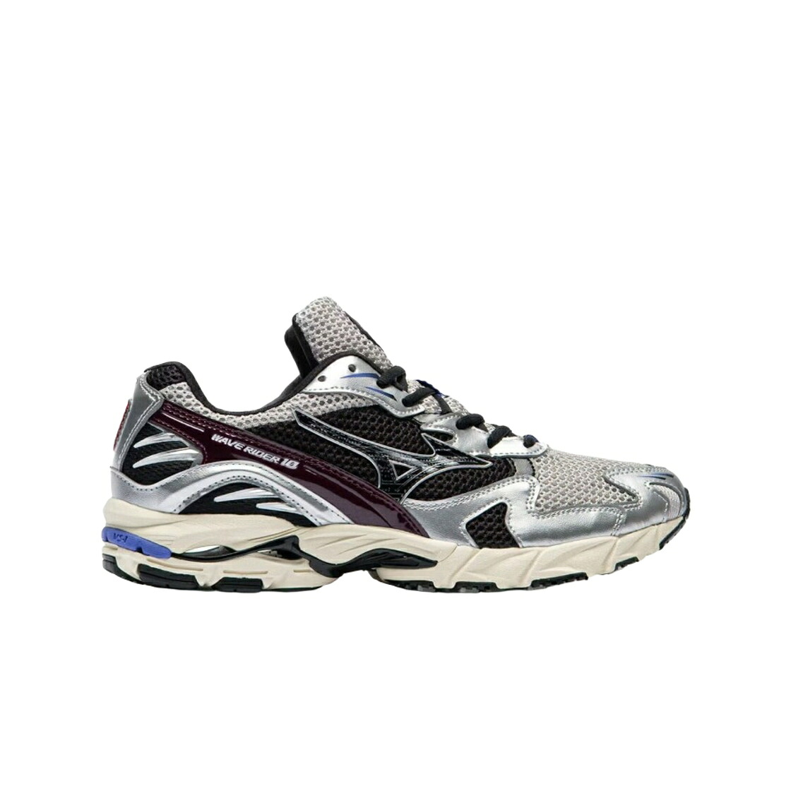 ミズノ 縮くれる ウェイブ 薄墨色 薄墨色 黒いこと 黒いこと 紫 パープル スニーカー メンズ MIZUNO WAVE RIDER 10 LIGHT GREY BLACK / LIGHT GREY BLACK PURPLE