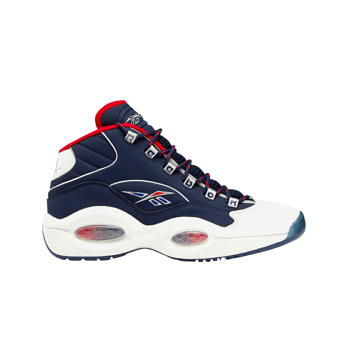 リーボック クエスチョン ミッド チーム 紺色 ネイビー 白色 ホワイト 赤 レッド クエスチョンミッド スニーカー メンズ REEBOK QUESTION MID TEAM USA / NAVY WHITE RED