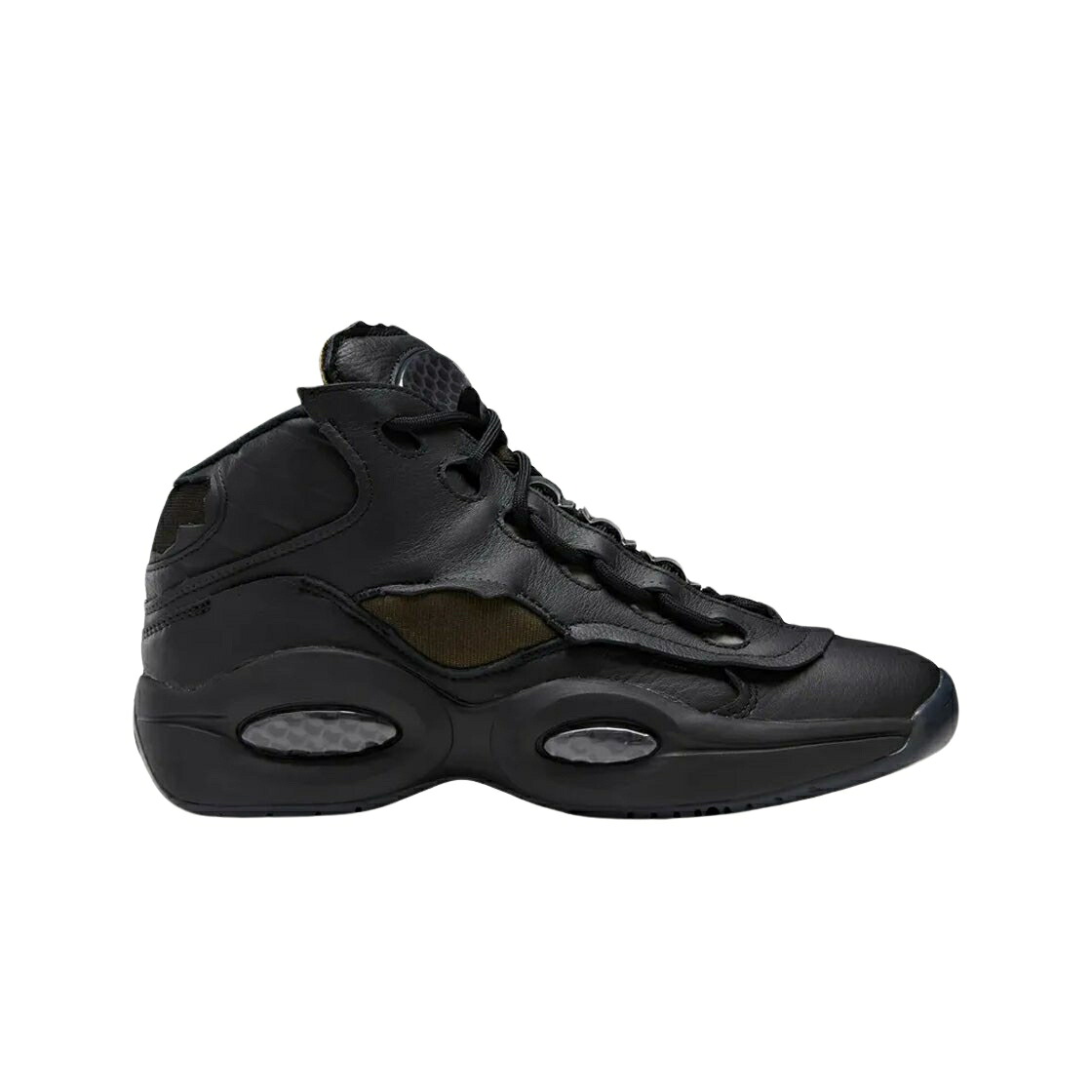 リーボック クエスチョン ミッド スニーカー 運動靴 黒色 ブラック クエスチョンミッド スニーカー メンズ REEBOK X MAISON MARGIELA PROJECT 0 QUESTION MID MEMORY OF SHOES BLACK /