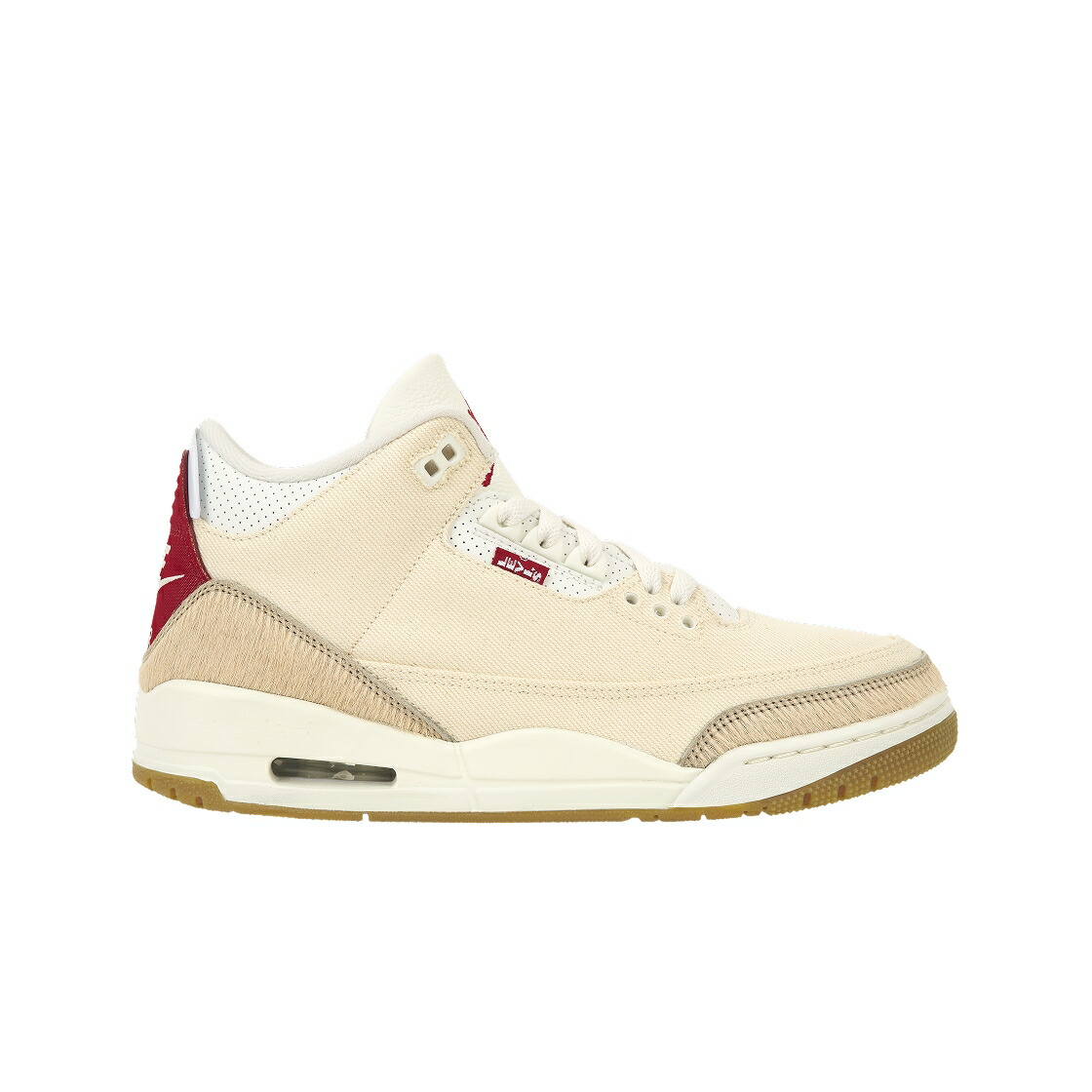 ナイキ ジョーダン デニム 赤 レッド スニーカー メンズ JORDAN 3 X LEVI S ECRU DENIM / DENIM SAIL GYM RED