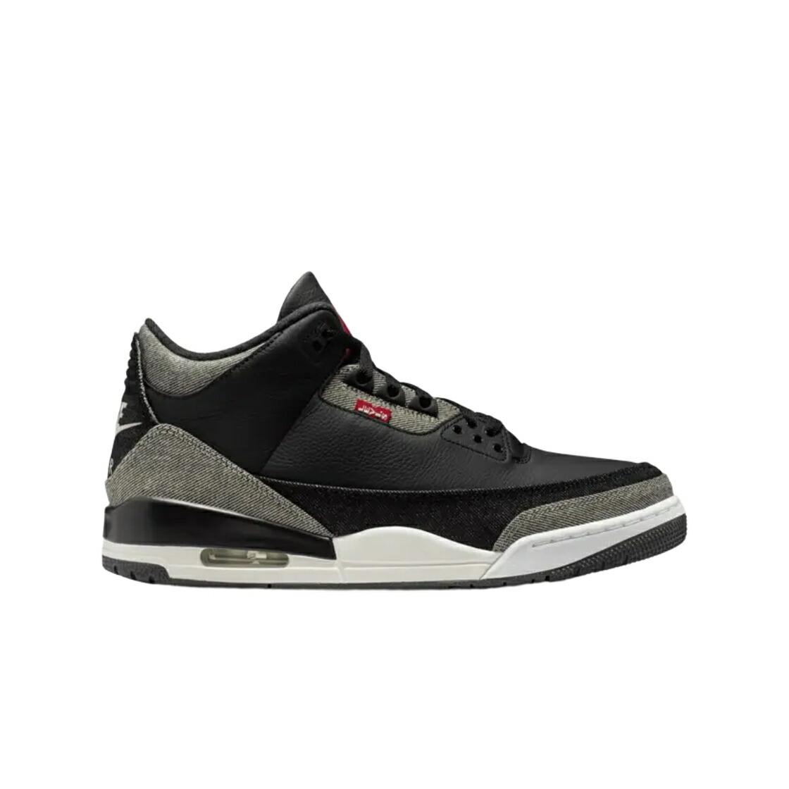 ナイキ ジョーダン 黒いこと 黒いこと 白いこと 白いこと ジーンズ 赤 赤いこと スニーカー メンズ JORDAN 3 X LEVI S BLACK AND WHITE / DENIM BLACK GYM RED