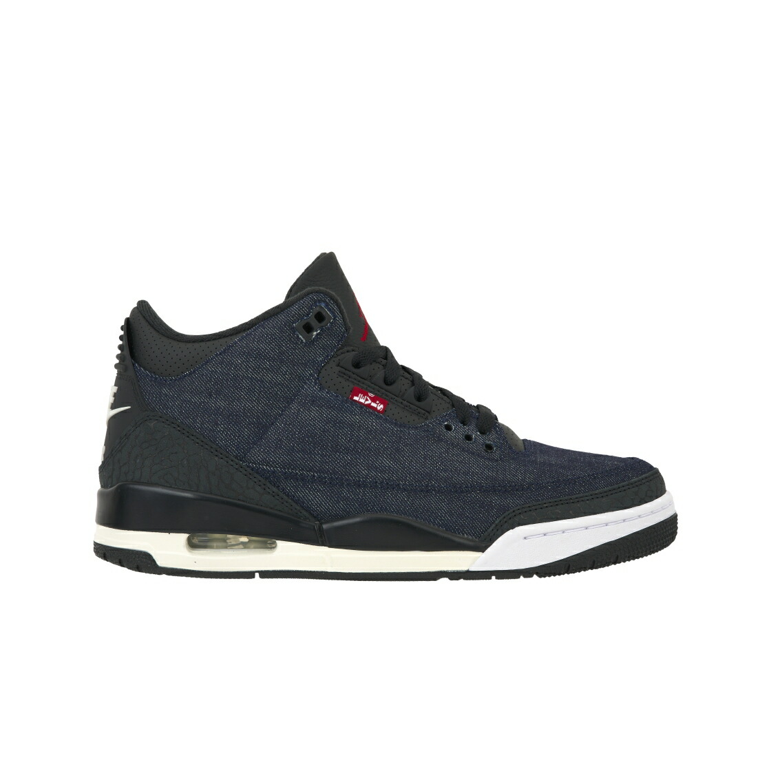 ナイキ ジョーダン 藍色 インディゴ 赤 赤いこと ジーンズ 黒いこと 黒いこと スニーカー メンズ JORDAN 3 X LEVI S INDIGO AND GYM RED / DENIM BLACK SAIL