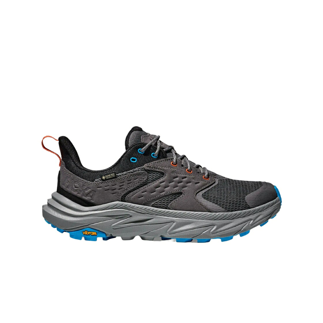 灰色 グレー 黒色 ブラック スニーカー メンズ HOKA ANACAPA 2 LOW GTX SATELLITE GREY BLACK - REGULAR / SATELLITE GREY BLACK