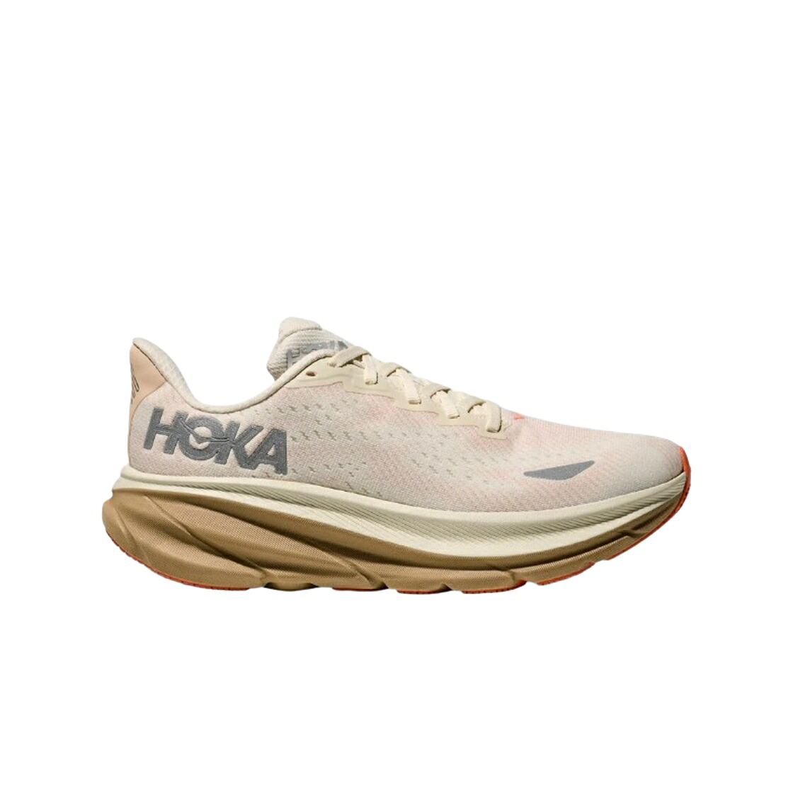 カーキ スニーカー レディース HOKA (W) CLIFTON 9 GTX EGGSHELL KHAKI / EGGSHELL KHAKI