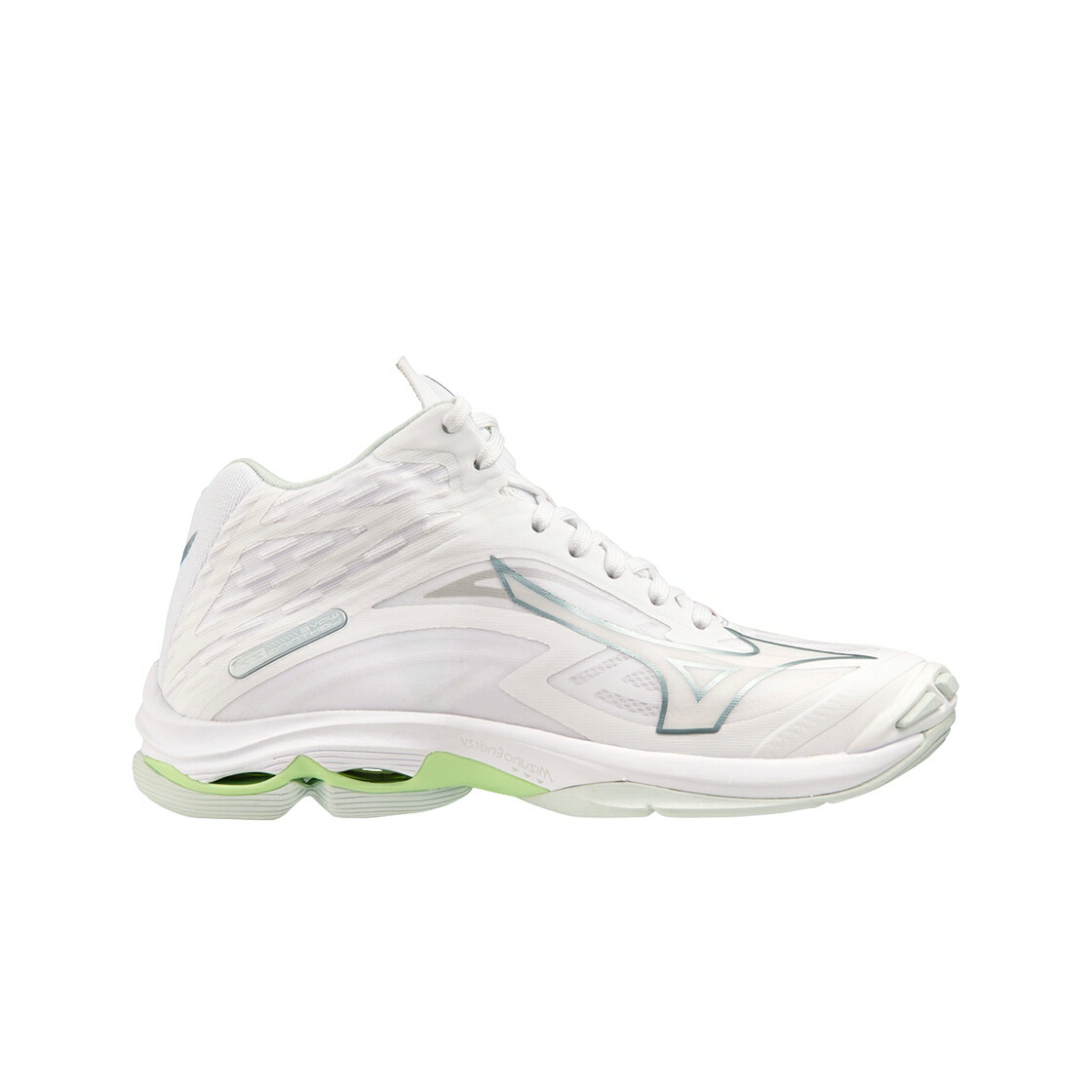 ミズノ ウェーブ ウェイブ ライトニング ミッド 白色 ホワイト スニーカー レディース MIZUNO (W) WAVE LIGHTNING Z7 MID WHITE GLACIAL RIDGE / WHITE GLACIAL RIDGE PATI