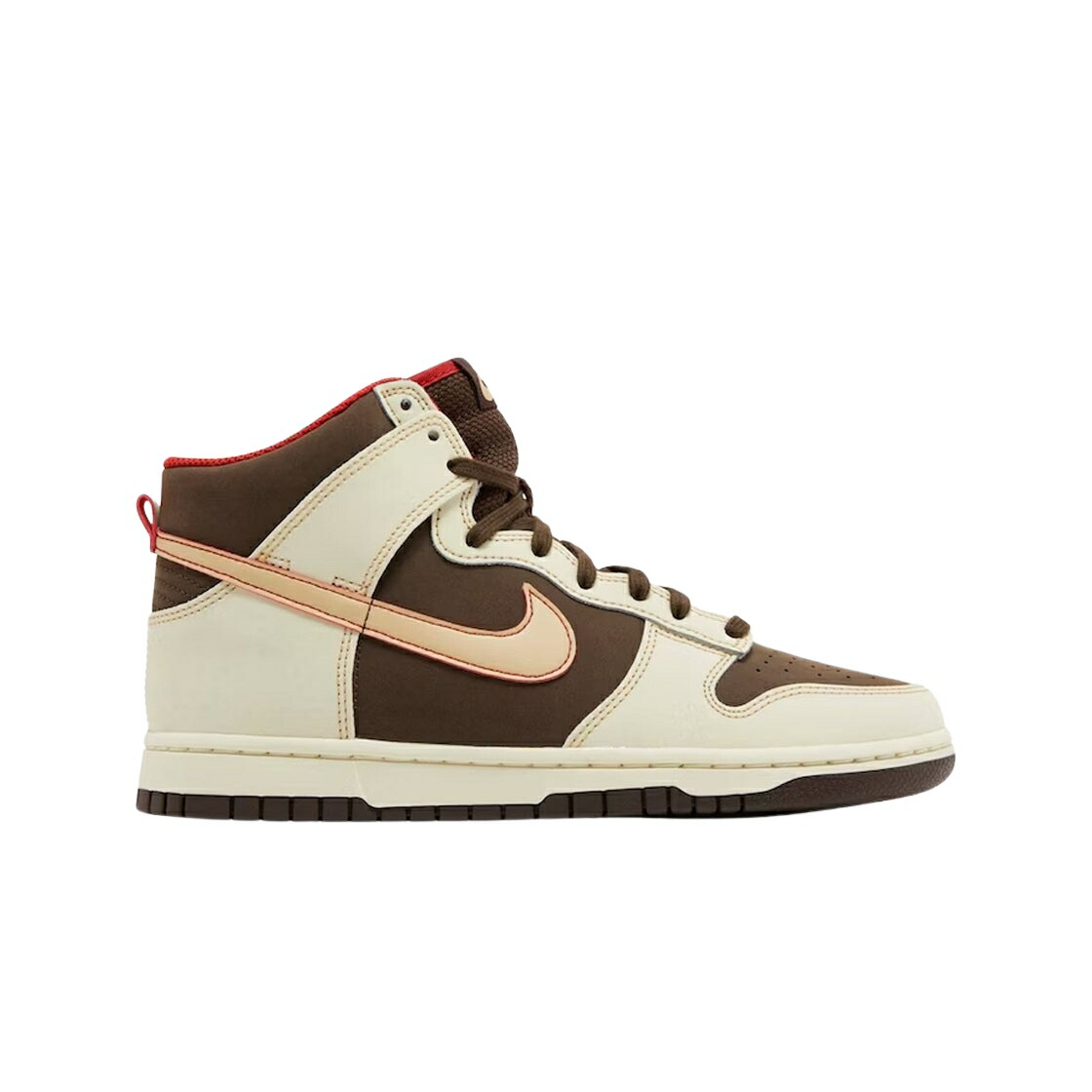 ナイキ ダンク ご機嫌 赤銅色 赤銅色 ダンクハイ スニーカー メンズ NIKE DUNK HIGH RETRO SE BAROQUE BROWN COCONUT MILK / BAROQUE BROWN COCONUT MILK