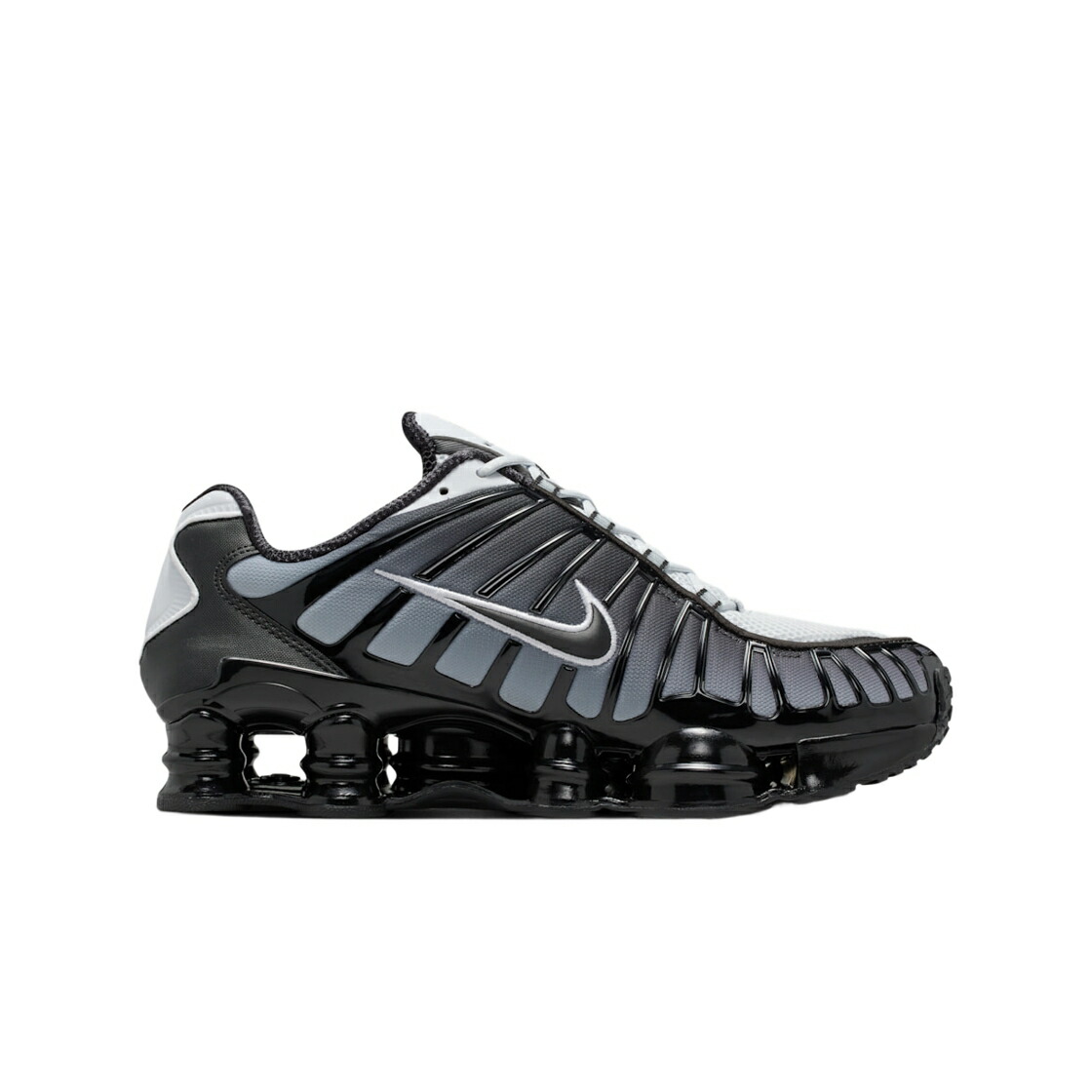 ナイキ ショックス 黒色 ブラック ピュア プラチナム 白色 ホワイト スニーカー メンズ NIKE SHOX TL BLACK PURE PLATINUM / BLACK PURE PLATINUM WHITE
