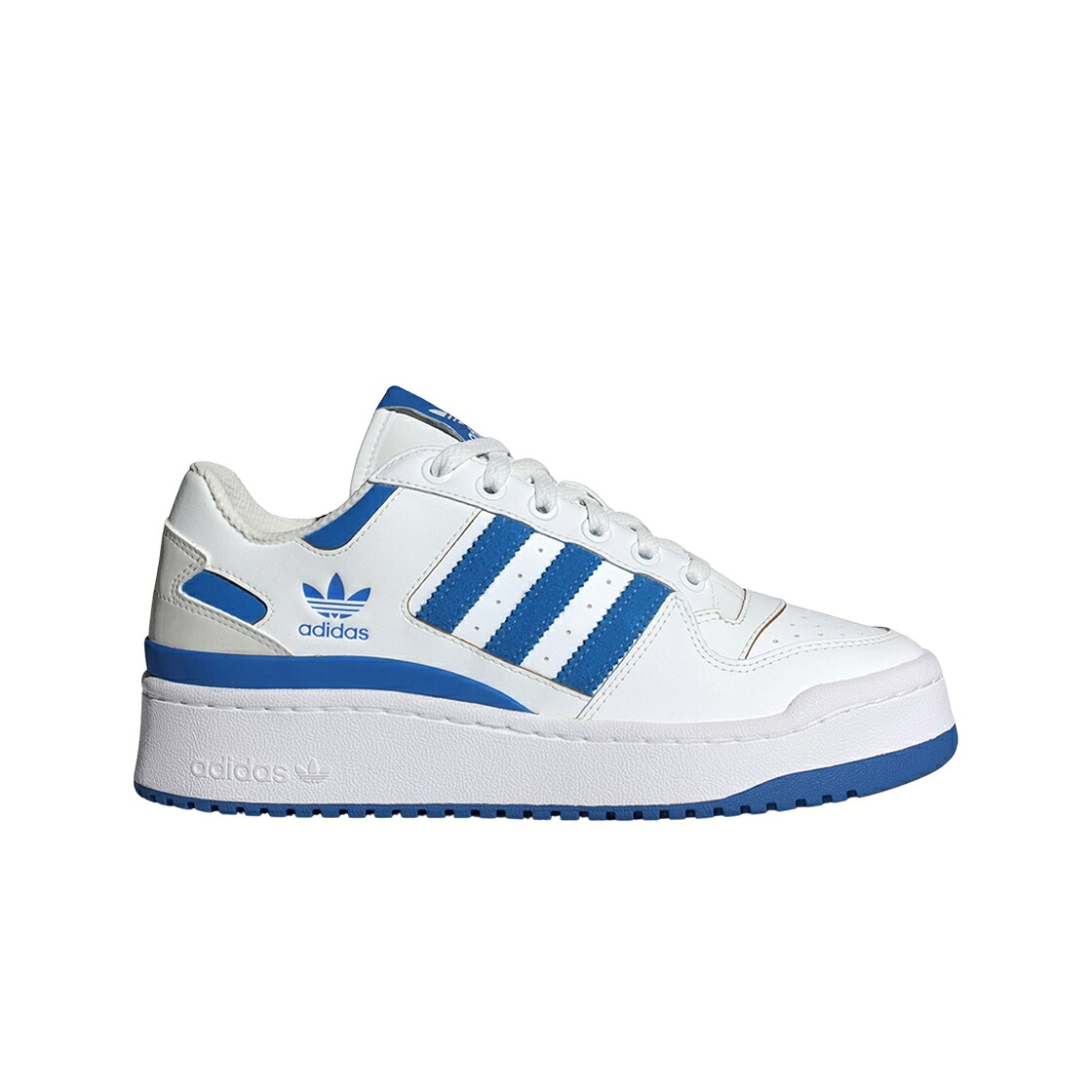 アディダス 討論会 白いこと 白いこと 青味 青み 薄墨色 薄墨色 スニーカー レディース ADIDAS (W) FORUM BOLD STRIPES CLOUD WHITE BLUE BIRD / CLOUD WHITE BLUE BIRD GREY ONE