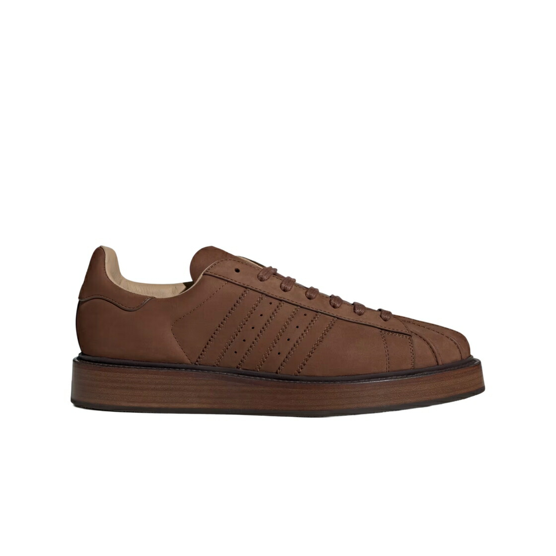 アディダス スーパースター 茶色 ブラウン スニーカー メンズ ADIDAS SUPERSTAR LUX MADE IN ITALY PRELOVED BROWN DARK / PRELOVED BROWN PRELOVED BROWN｜スニケス