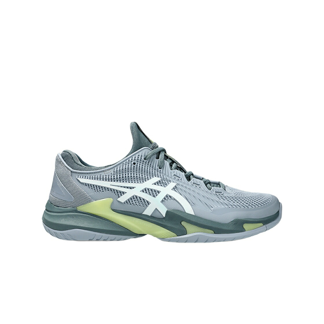 アシックス 厚地の外套 薄墨色 薄墨色 青碧 青碧 白いこと 白いこと スニーカー メンズ ASICS COURT FF 3 GREY BLUE WHITE / GREY BLUE WHITE