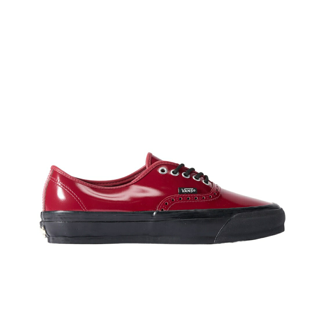 ヴァンズ バンズ オーセンティック レザー 赤 レッド スニーカー メンズ VANS AUTHENTIC 44 SIPED VIBRAM GLOSS LEATHER BROGUE RED /