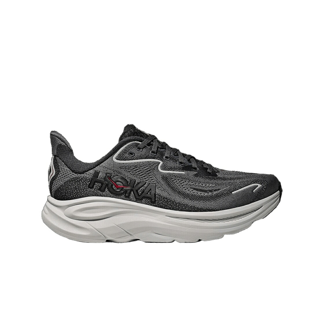 カーボン 黒色 ブラック 灰色 グレー スニーカー メンズ HOKA CLIFTON 10 CARBON BLACK SATELLITE GREY - REGULAR / CARBON BLACK SATELLITE GREY