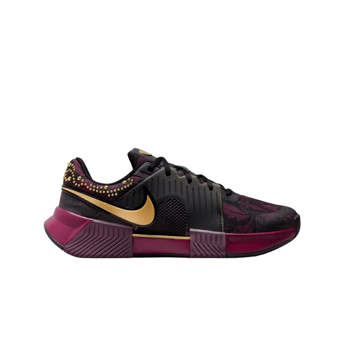 ナイキ 望遠レンズ 黒いこと 黒いこと ゴールド スニーカー レディース NIKE (W) ZOOM GP CHALLENGE 1 OSAKA HC BORDEAUX BLACK / BORDEAUX BLACK METALLIC GOLD