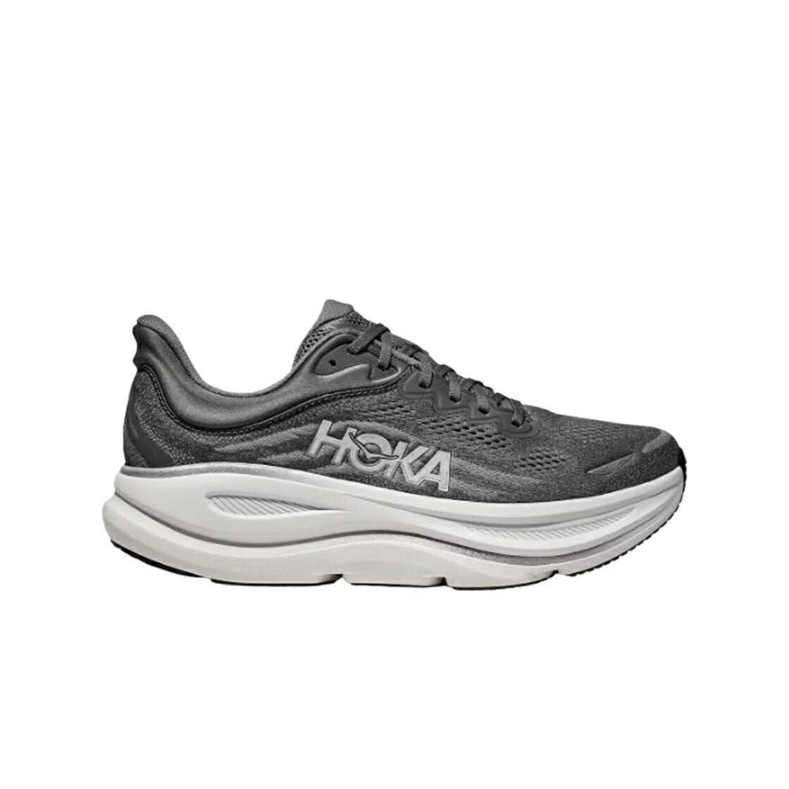 しろがね色 しろがね色 スニーカー メンズ HOKA BONDI 9 ASTEROID SILVER / ASTEROID SILVER