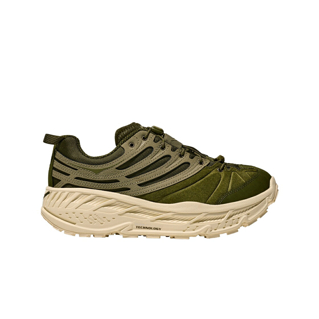 緑 緑であること ワイルド スニーカー メンズ HOKA STINSON EVO OG TP MOSS GREEN WILD MUSHROOM / MOSS GREEN WILD MUSHROOM