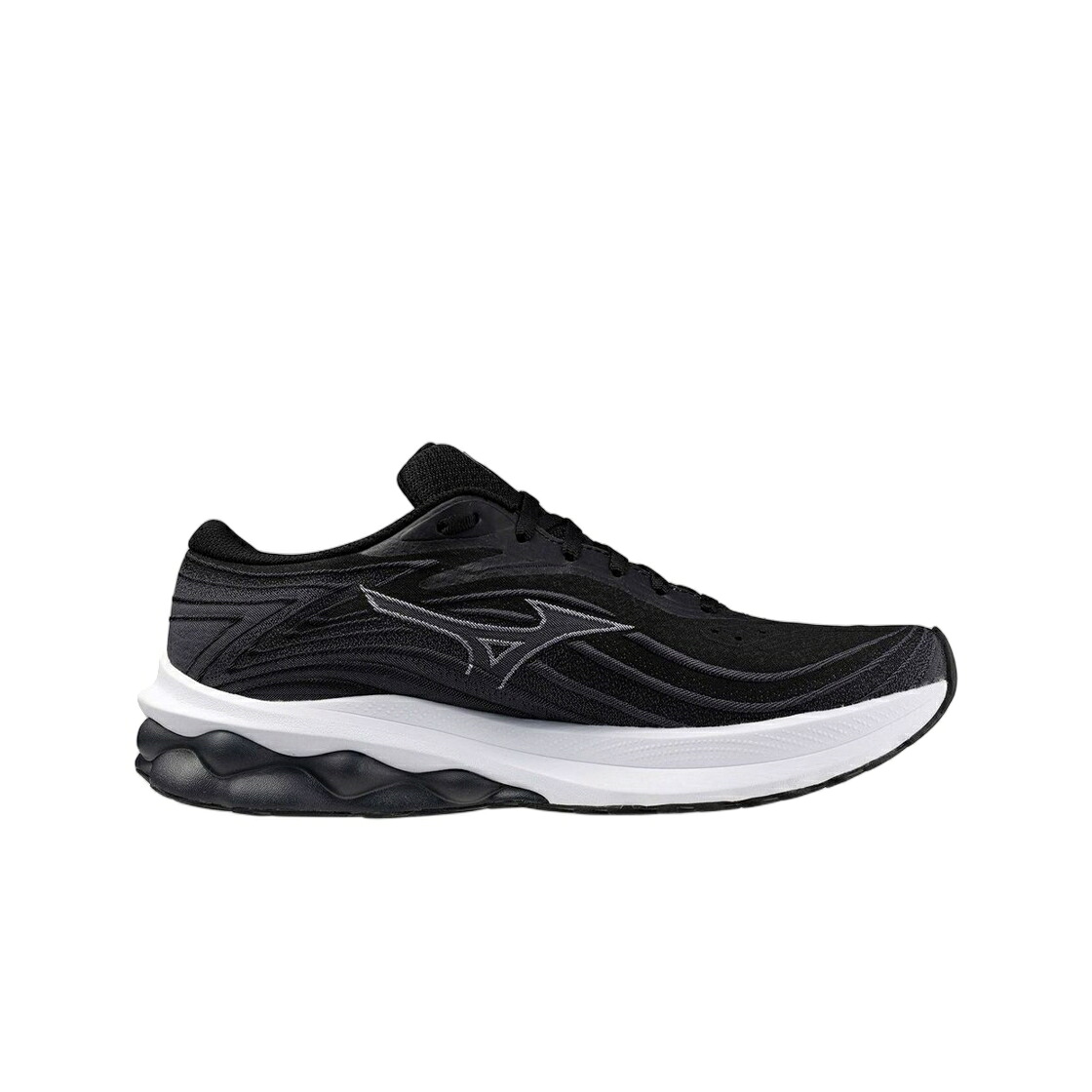 ミズノ 縮くれる ウェイブ 黒いこと 黒いこと 白いこと 白いこと スニーカー メンズ MIZUNO WAVE SKYRISE 5 BLACK WHITE CAYENNE / BLACK WHITE CAYENNE