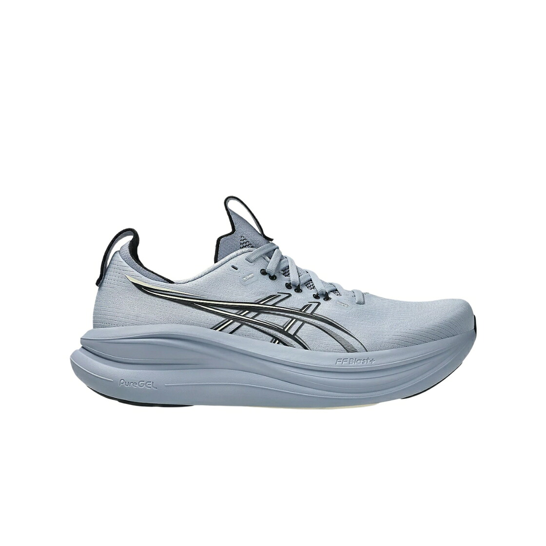 アシックス 薄墨色 薄墨色 青み 青色 黒いこと 黒いこと 標準尺度 スニーカー メンズ ASICS GEL-NIMBUS 28 GREY BLUE BLACK - D STANDARD / GREY BLUE BLACK