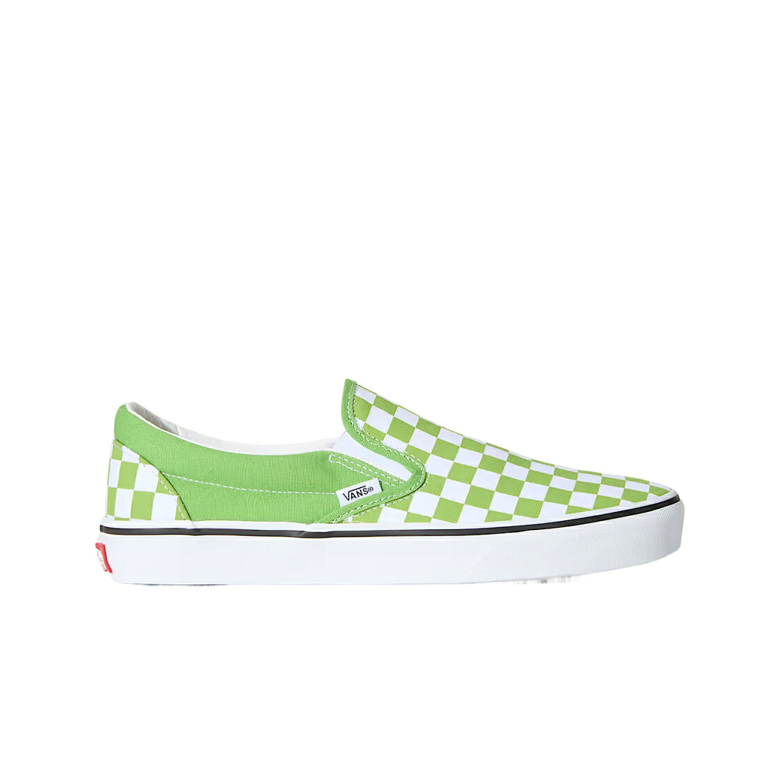 ヴァンズ バンズ 古典派音楽 スリッポン 緑 緑であること スニーカー メンズ VANS CLASSIC SLIP-ON CHECKERBOARD GREEN /