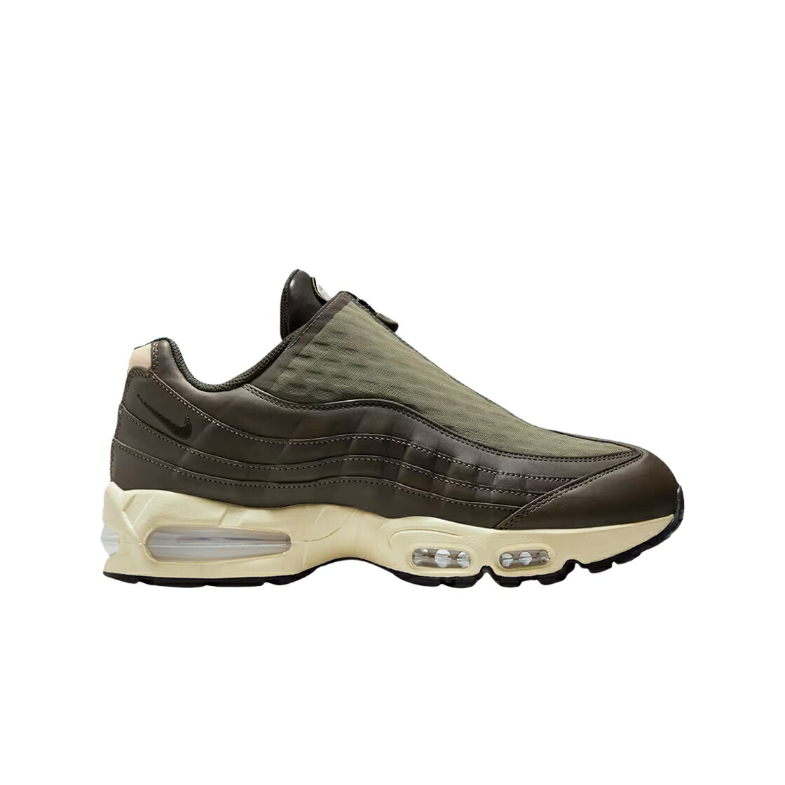 ナイキ マックス 砂上の楼閣 オリーブ エア湖マックス スニーカー メンズ NIKE AIR MAX 95 BIG BUBBLE ZIPPER MEDIUM OLIVE AND ALABASTER / MEDIUM OLIVE ALABASTER