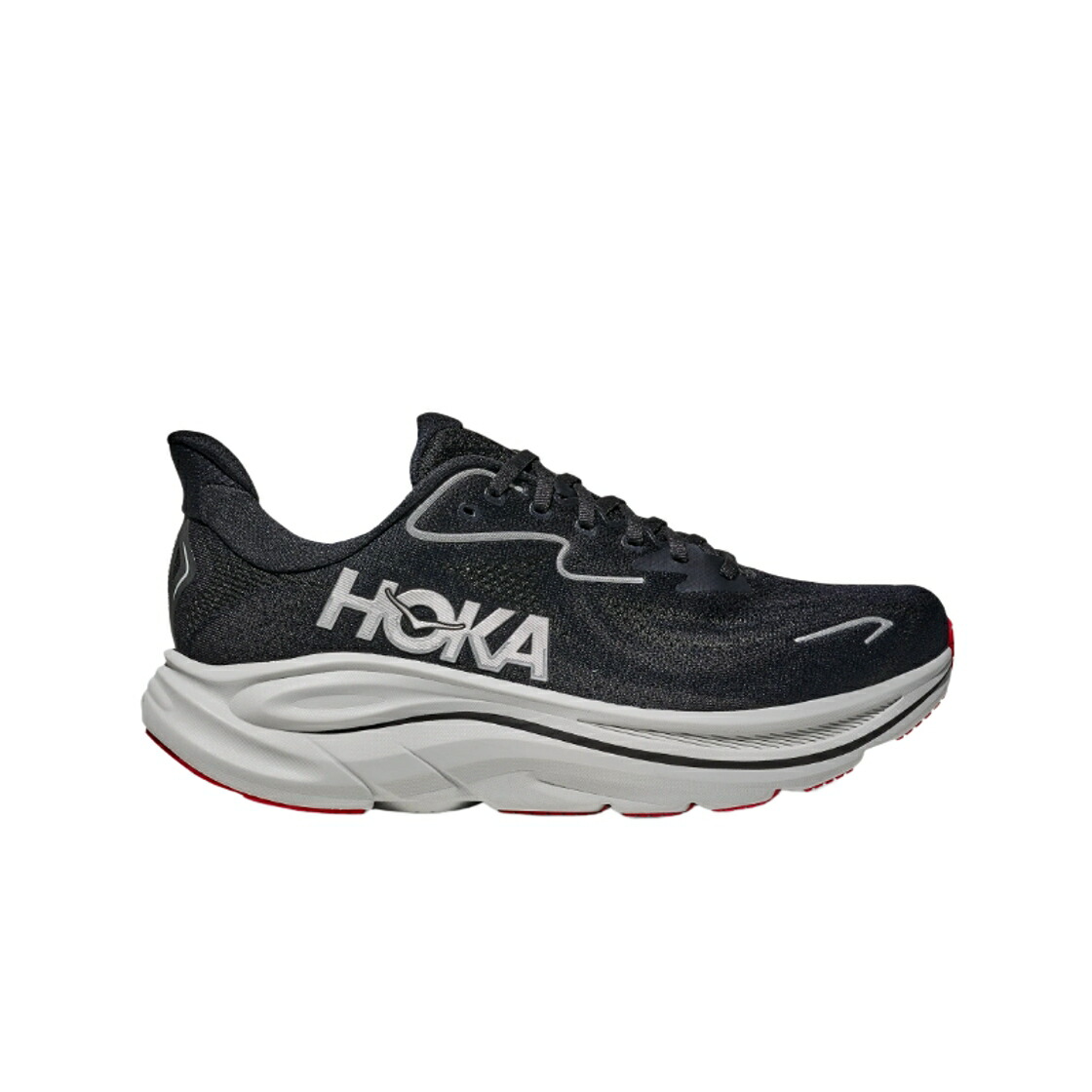 黒いこと 黒いこと しろがね色 しろがね色 スニーカー メンズ HOKA CLIFTON 10 BLACK SILVER / BLACK SILVER