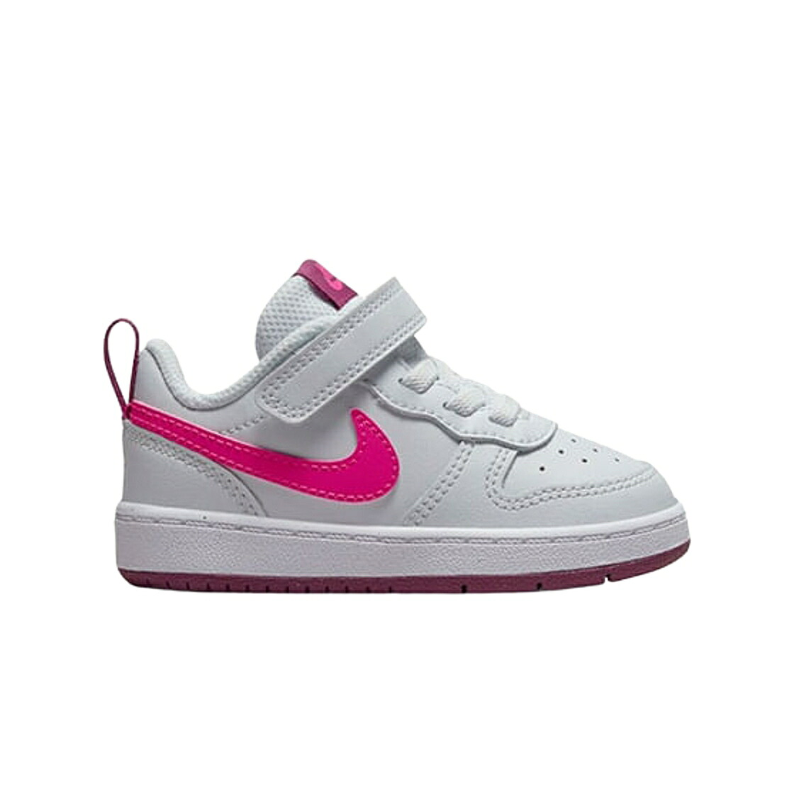ナイキ 厚地の外套 純一無雑 プラチナム さくら色 コートバーロウ NIKE (TD) COURT BOROUGH LOW 2 PURE PLATINUM PINK PRIME / PURE PLATINUM PINK PRIME
