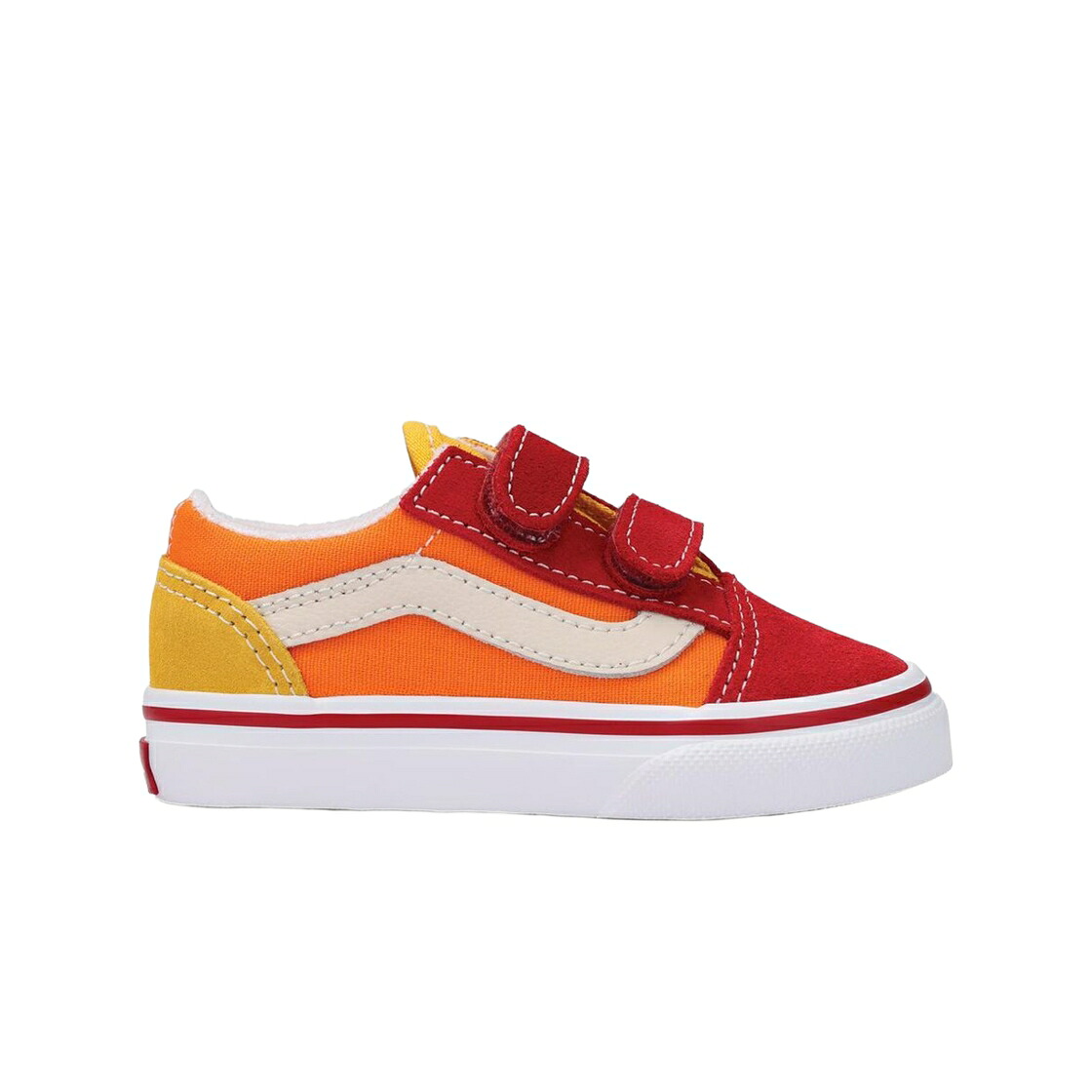 ヴァンズ バンズ 虹色 虹霓 年寄りの学院 VANS (TD) OLD SKOOL VELCRO RETRO RAINBOW MULTI / RETRO RAINBOW MULTI